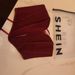 Shein Burgendy Corset $5 