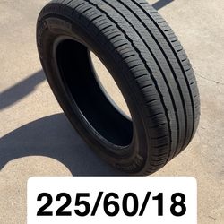 (1)225/60/18 Michelin Primacy Tour A/S