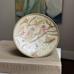 Small Antique Enamel Trinket Dish ( firm on price )