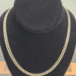 6mm Gold Cuban Necklace 
