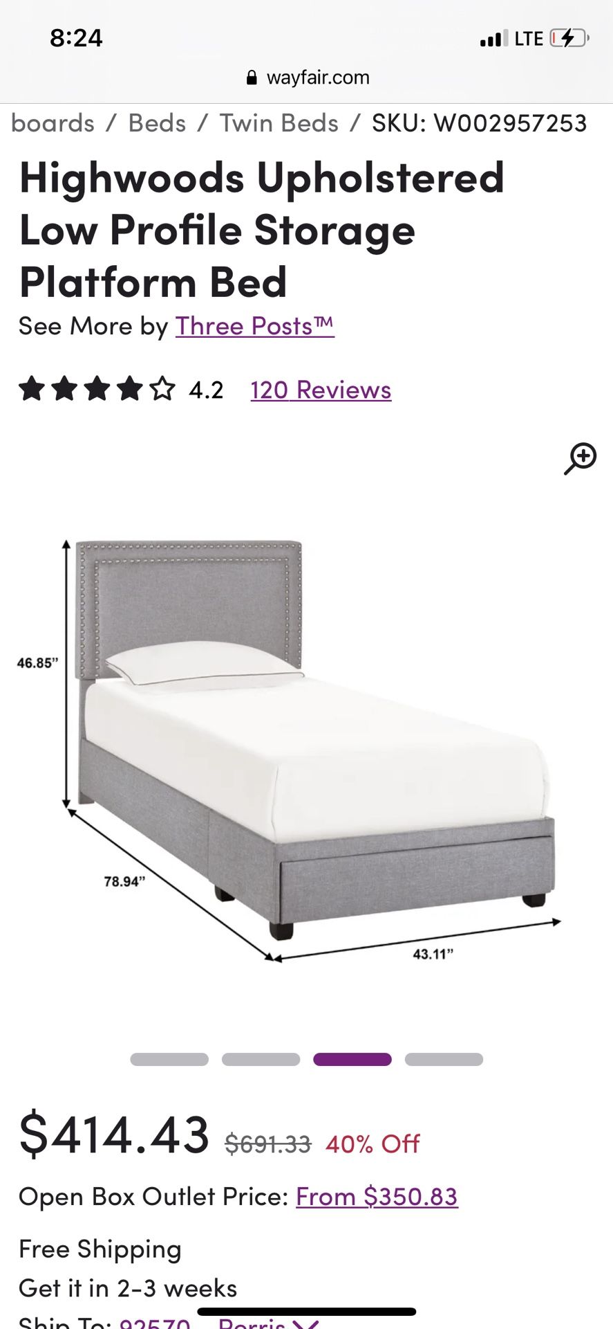 1 Twin Bed