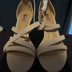 Ninety Cream Elegant Strappy Heels