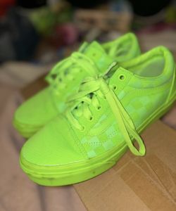 Lime Green Vans Women’s 7 Men’s 5 Worn Once 