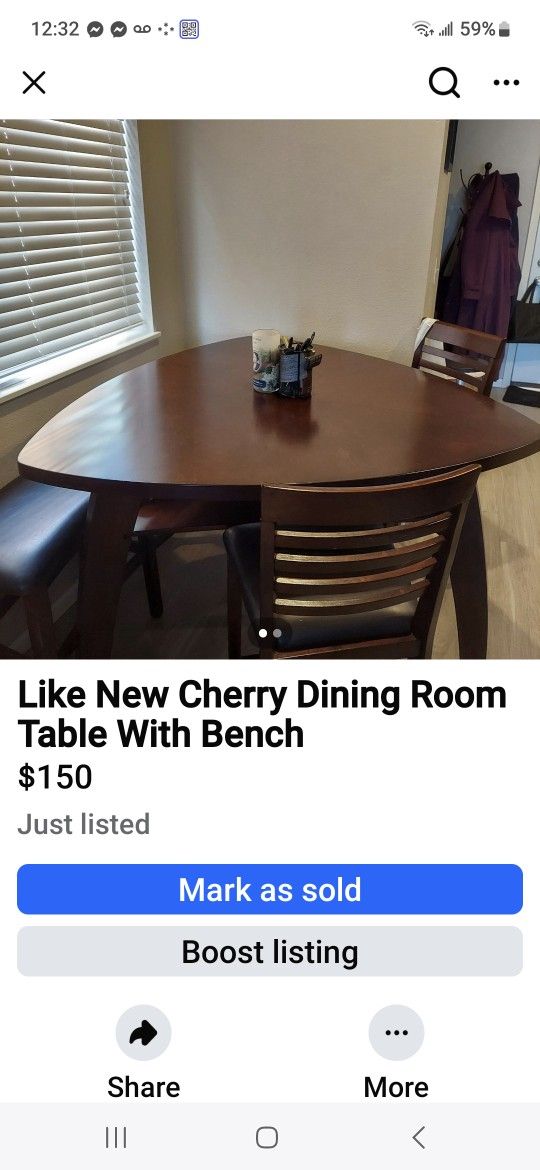 Dining Room Table With Bench