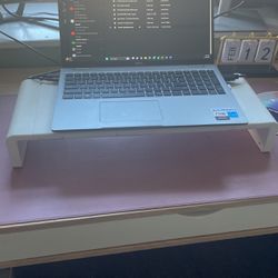 Laptop/ Monitor Stand With Foldable Arms And Mini Drawers 