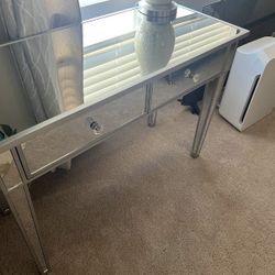 Mirrored Side Table 