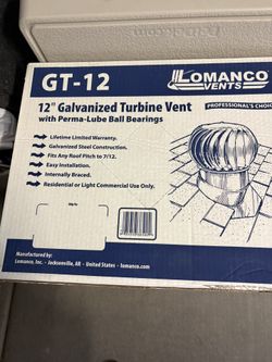 Galvanized Turbine Vent 12”