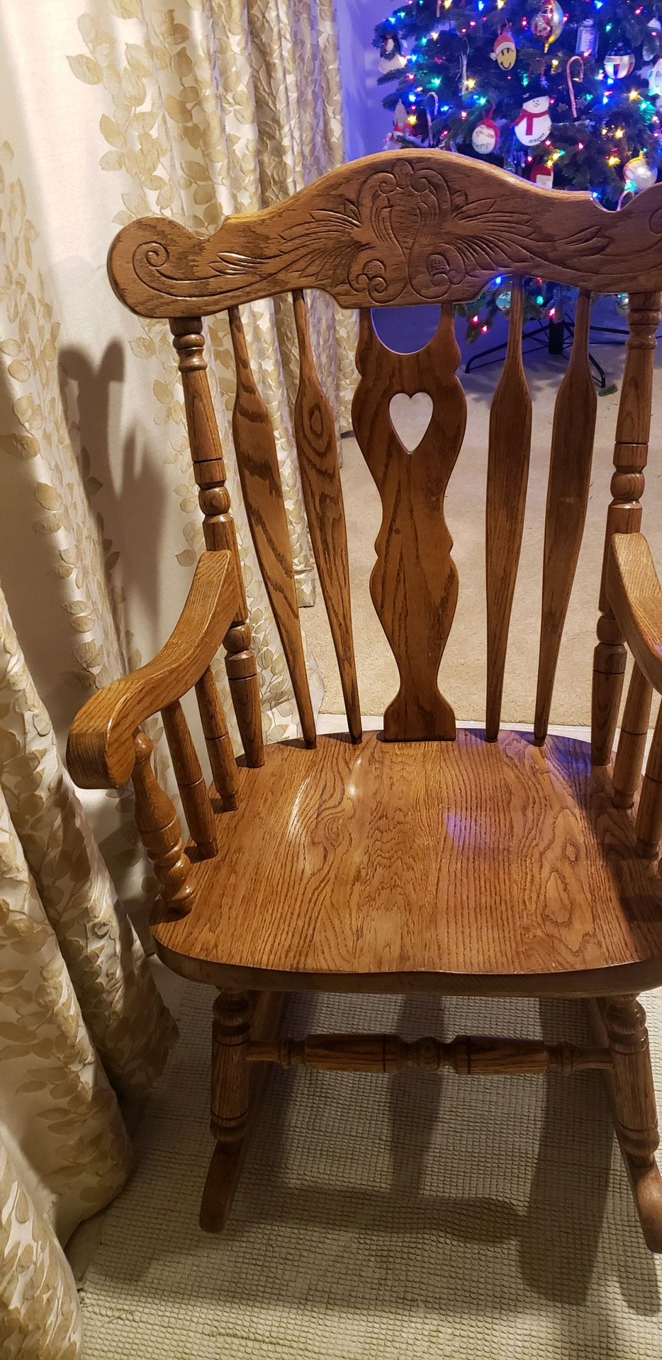 Oak Rocking Chair - Solid Construction