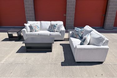 2”PC Fabric Sofa Set w/ Tables