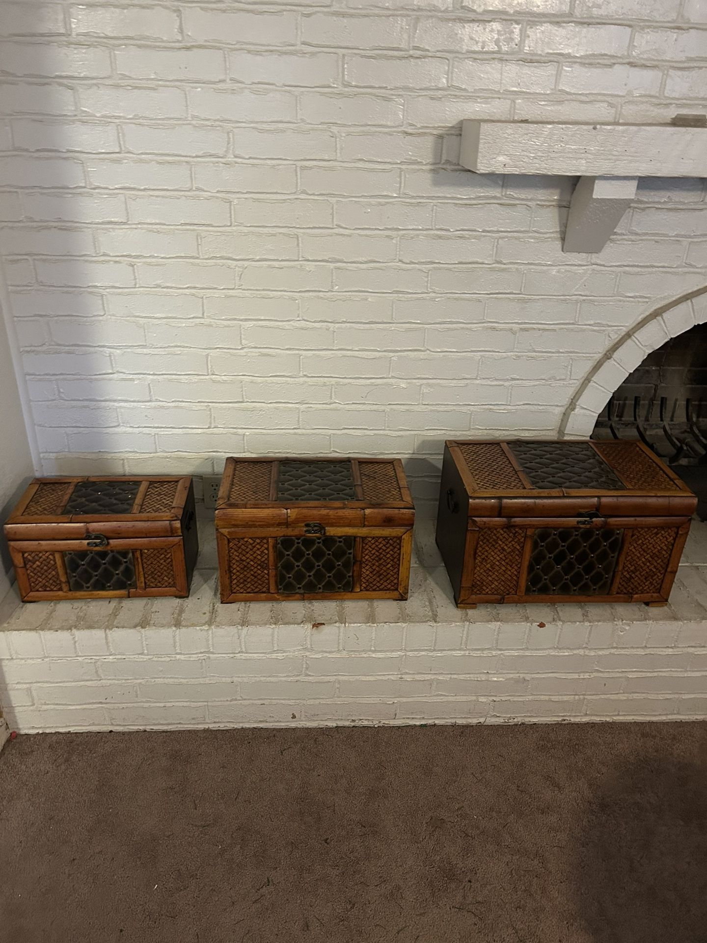 Stackable Bamboo/Hardwood Storage Trunks
