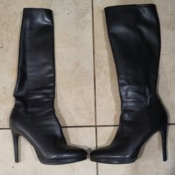 Nine West-Quizme Platform Leather Boots Sz.9m