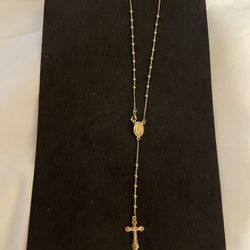Rosary (plata Bañada En Oro De 14K)