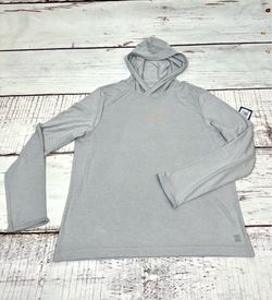 Huk Waypoint Active Fishing Long Sleeve Tee Shirt Hoodie~Women's~Large UPF 50             Tags  Clothing Shirt reel Rod pole boat tackle lures  Design