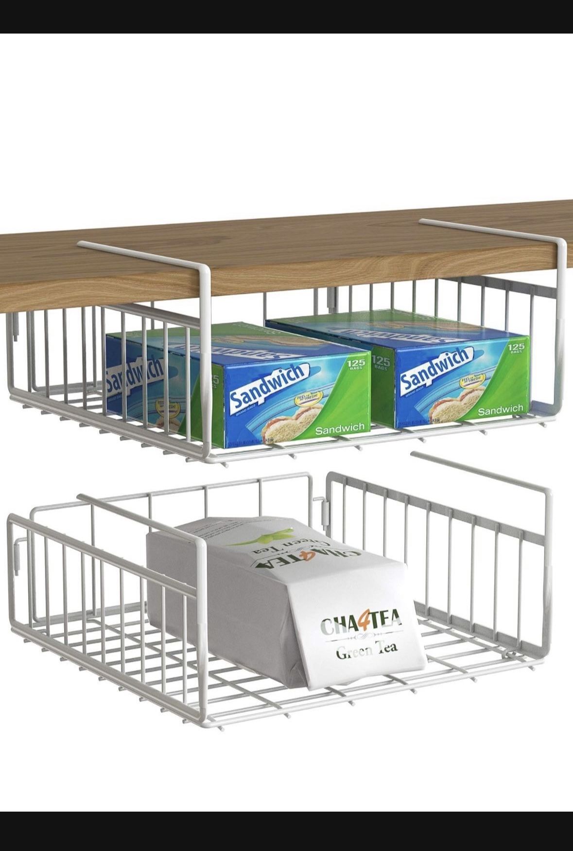 Set Of 2 Simple Houseware ; Slide Under-Shelf Baskets