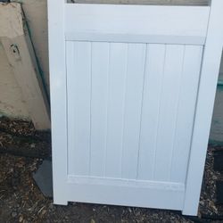 White Vinyl Gate