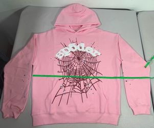 Sp5der Pink Graphic Pullover Hoodie
