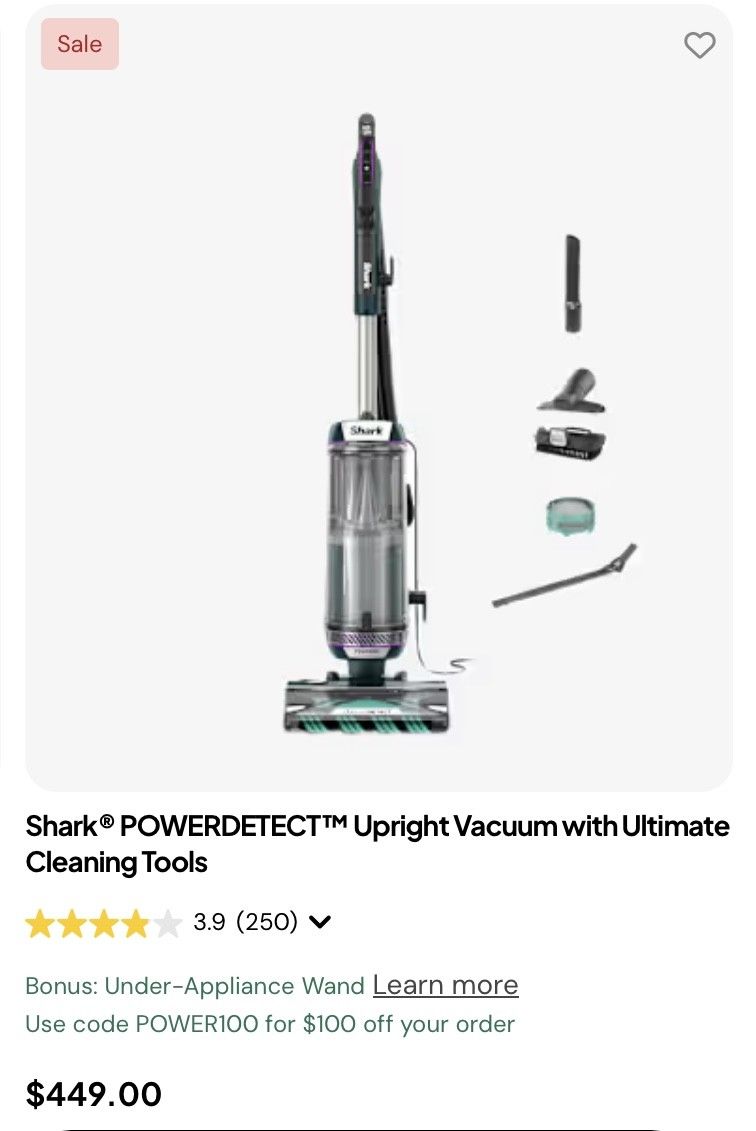 Shark Powerdectect Upright Vacuum With Lift  Off