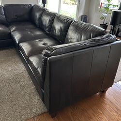 Brown Leather Couch