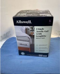 Brand New Allswell 2" GlacierRest® with Graphite Memory Foam Mattress Topper, King
