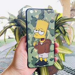 IPhone 6 + Plus Case Bart Simpson Camo Mens Boys Case 