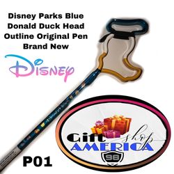 Disney Parks Blue Donald Duck Head Outline Original Pen Brand P01