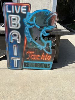 Live Bait And Tackle Holographic Sign for Sale in Selma, CA - OfferUp