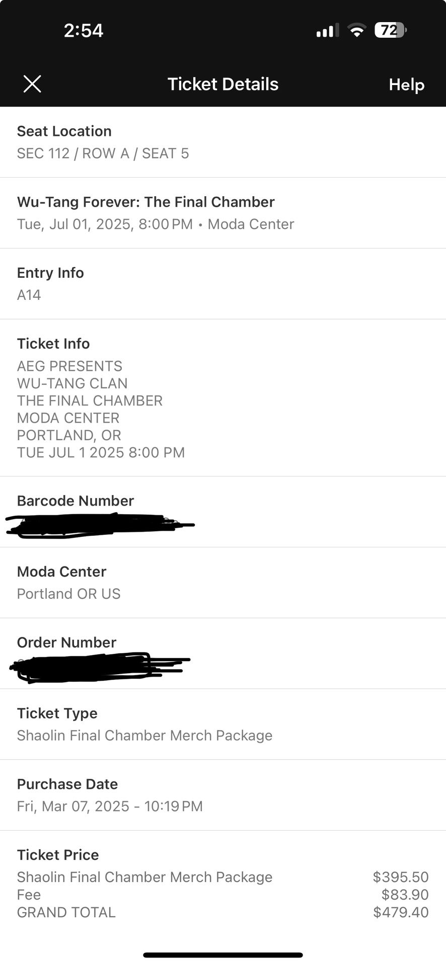 Wu Tang VIP Tickets July 1, 2025