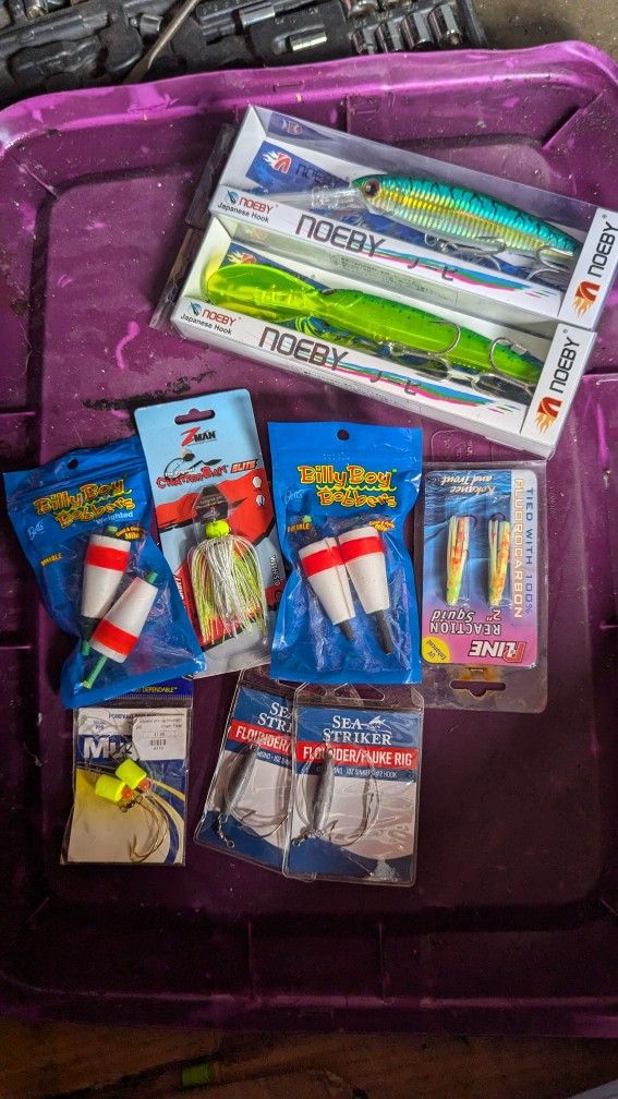 Lots Of Brand New Fishing Gear And Lures And Weighs