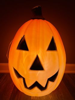 1990’s 21” Empire Pumpkin Blow Mold-Vintage Halloween Jack-O-Lantern (2 available-$80 for both)
