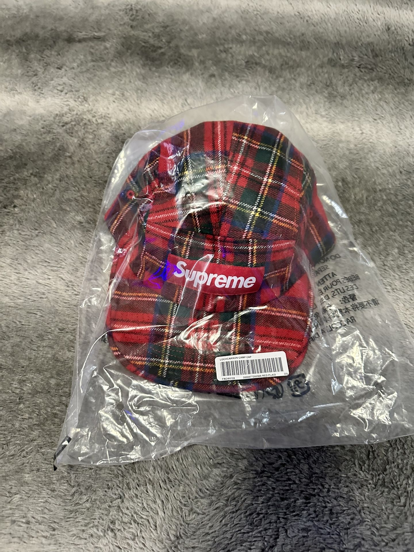Supreme Red Flannel Cap
