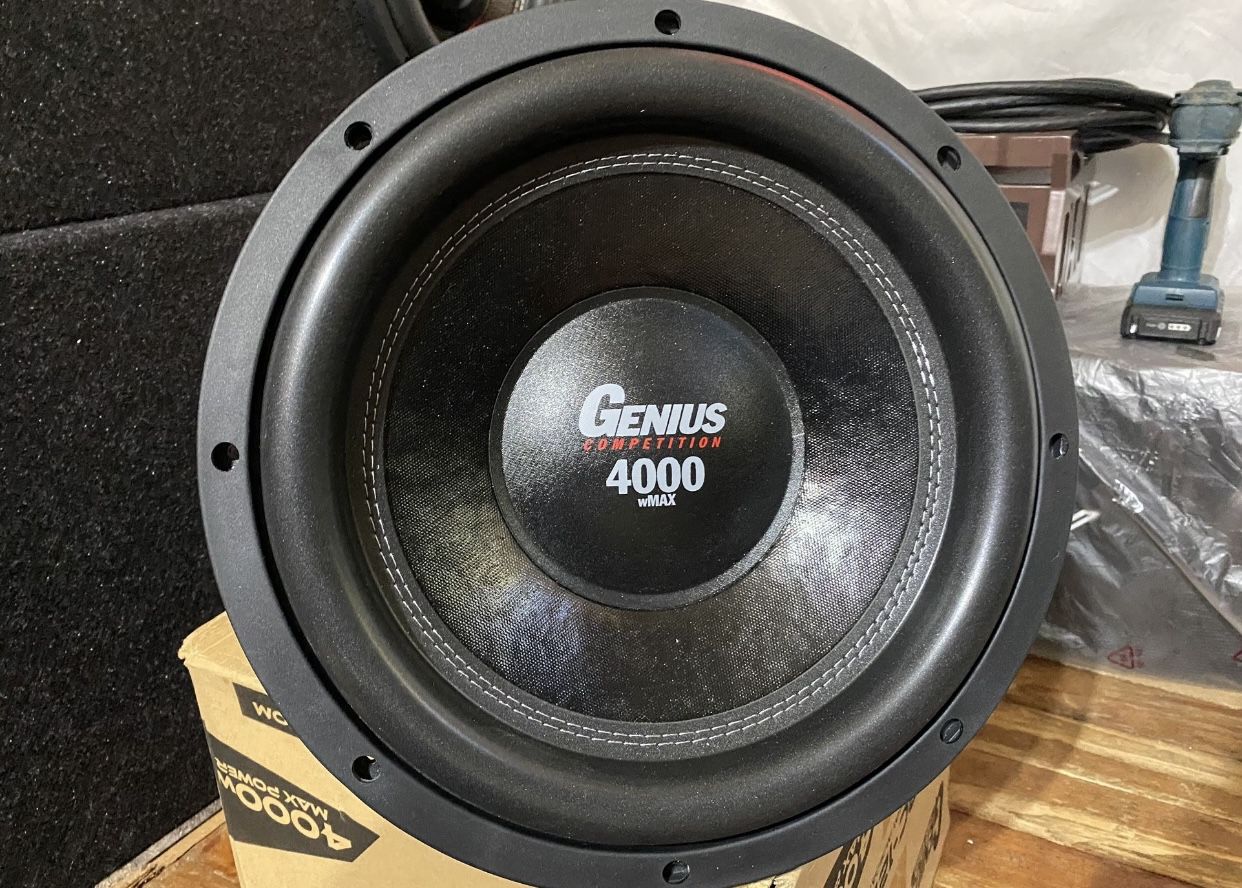 New 12" Genius Audio Competition 4000w Max Power Subwoofer $340 Each