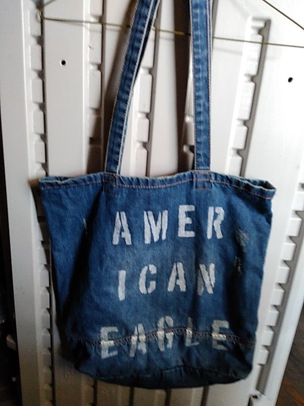 AMERICAN EAGLE TOTE BAG WITH THE DISTRESSED LOOK