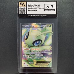 Celebi EX Full Art 141/148 Boundaries Crossed Rare Pokemon Card WAG Pregrade LP