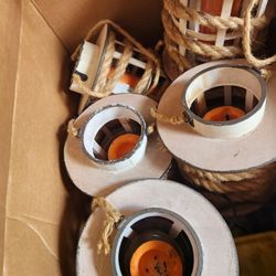 Lantern candle holders (rustic/nautical style)