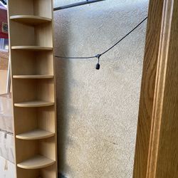 Wood 88 Inches Corner Shelf 