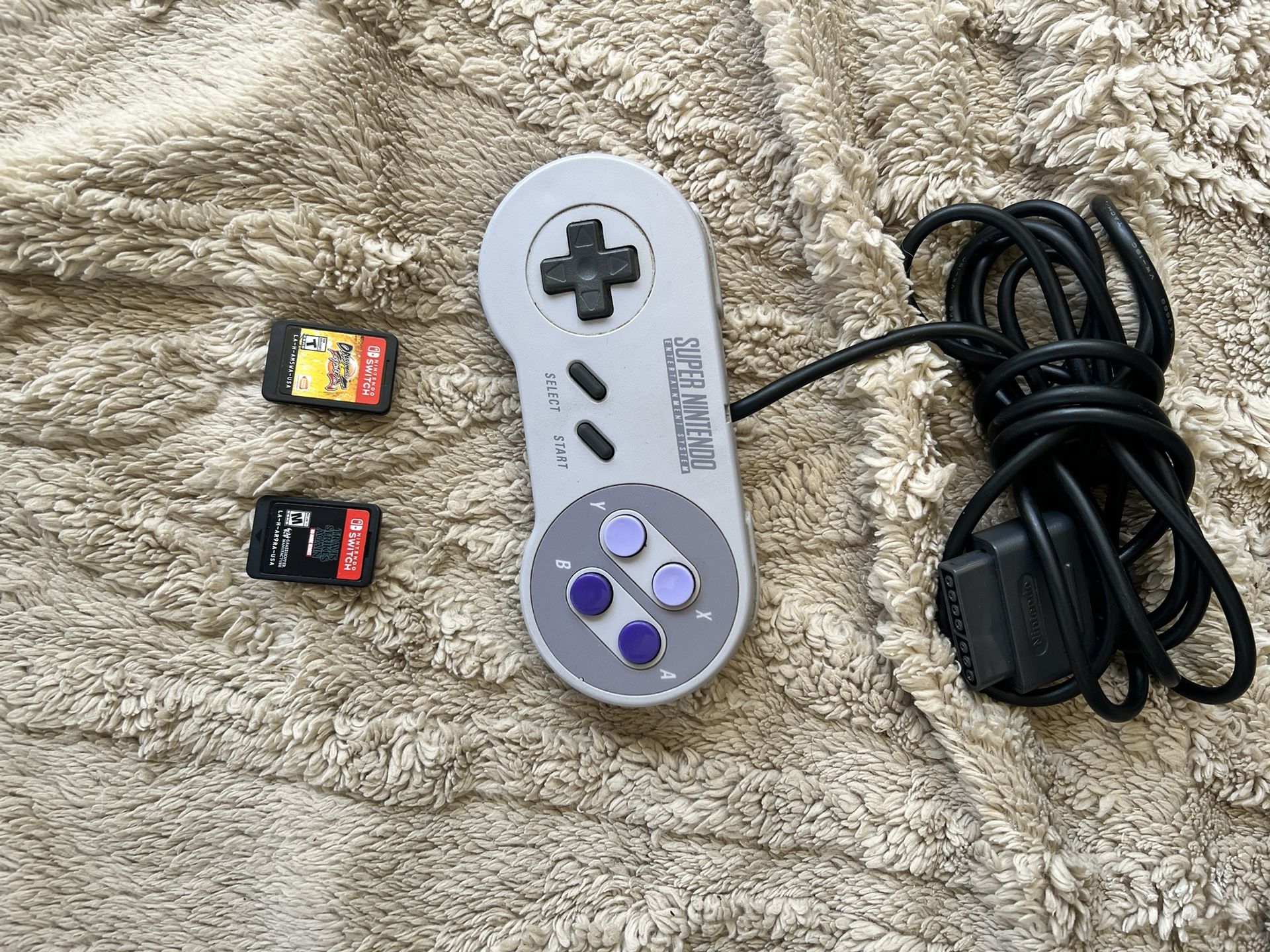 Nintendo Switch Games And Super NES Controller