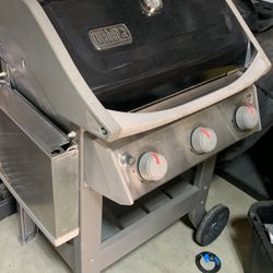 Weber GS4 3 Three Burners Spirit E-310 BBQ Grill Propane Asador Black Red Silver