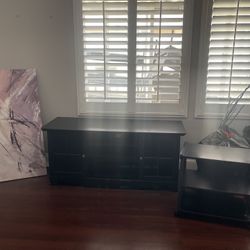 Tv Stand, Art, Side Table With Wheels 