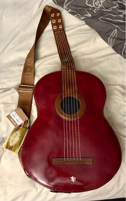 NWT Authentic Pratesi Firenze Leather Guitar Backpack