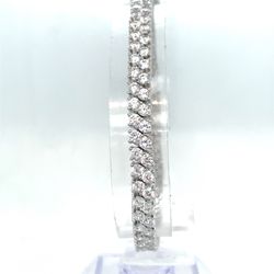 925 Sterling Silver 7.5” CZ Bracelet 17.20g 205391/2