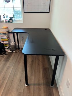 Black Corner L Desk