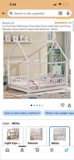 Full Size Montessori House Floor BED FRAME ONLY