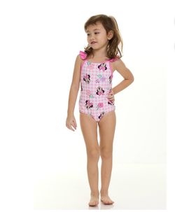 NWT girl Pink Minnie Mouse One-Piece Swimsuit with matching coverup size 4t