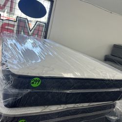 TWIN SIZE CORSICANA MATTRESS & BOX SPRING BED SET