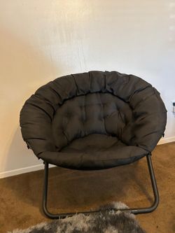 Foldable Saucer Chair - Black