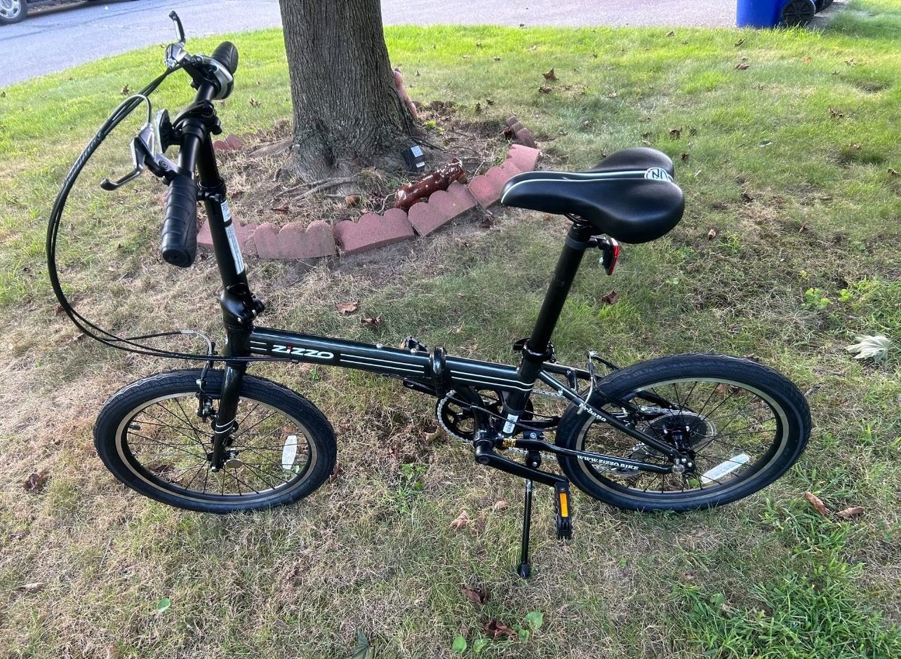 ZiZZO Urbano 24lb Lightest Aluminum Frame Genuine Shimano 8-Speed 20-Inch Folding Bike