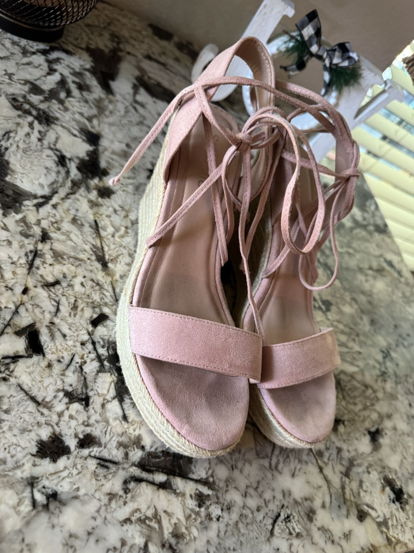 Pink wedges Women