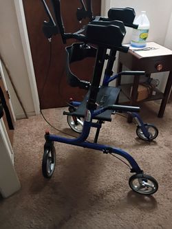 Blue nova Phoenix rise-up upright walker, ( foldable transport)