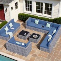 14 Piece Patio Furniture Set Large Outdoor Patio Furniture Brand New Patio Sofa Set 🚎🚚🆕