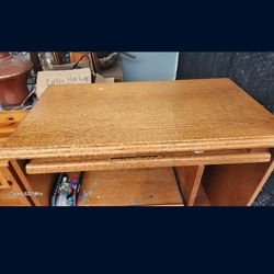 Solid Oak Computer Desk - Classic, Sturdy Design